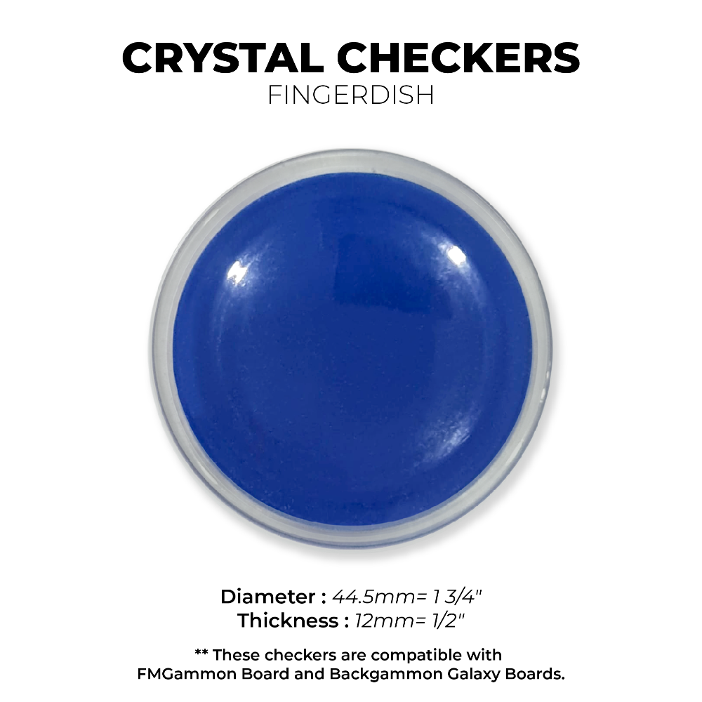 Crystal CHECKERS - Blue