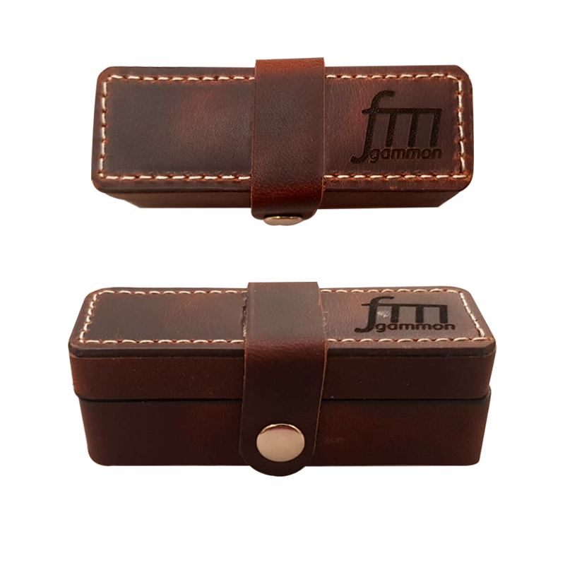 Leather Dice Box - Brown 03